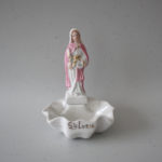 Imagem de Santa Luzia com concha em porcelana com 12 cm