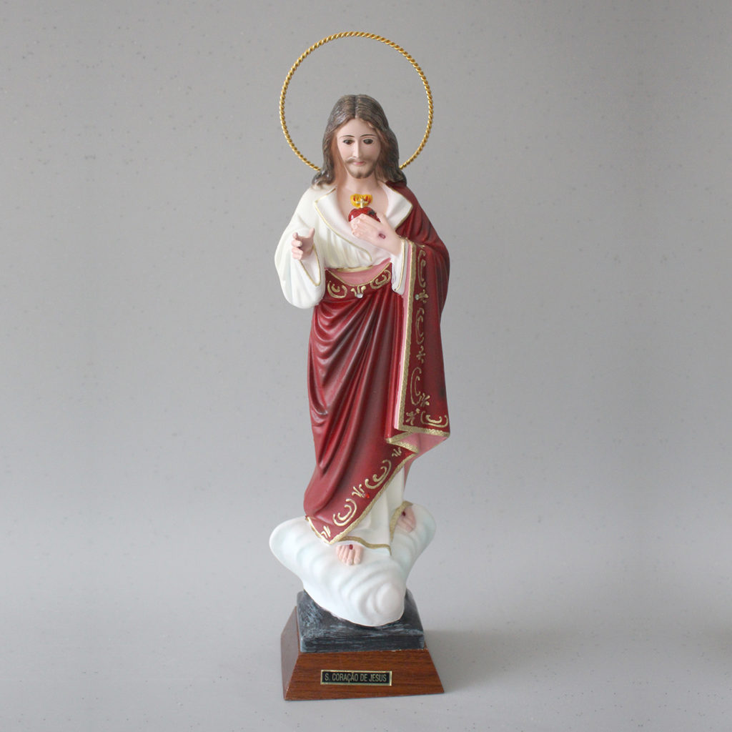 Imagem Sagrado Coração de Jesus em resina 34 cm