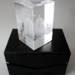 Cristal com Templo Santa Luzia em 3D